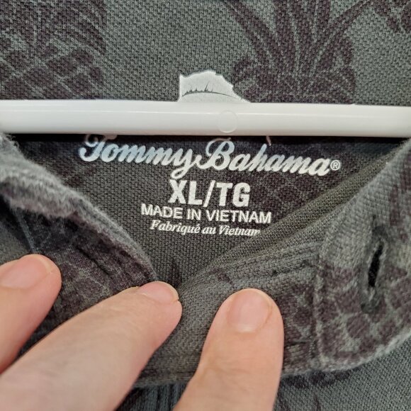 Tommy Bahama Polo Short Sleeve Shirt Men XL Green Pineapple Beach - Picture 4 of 7